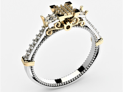 baroque diamond ring 